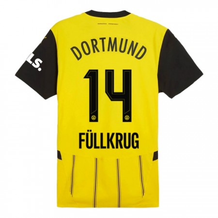 Borussia Dortmund Fullkrug 14 Matchtröjor Hemma Fotbollströja 2024-25 Borussia Dortmund Fullkrug 14 Matchtröjor Hemma Fotbollströja 2024-25
